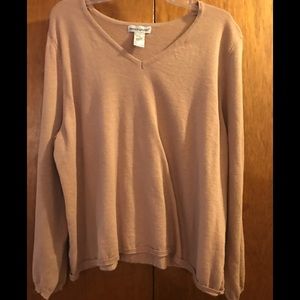 Jessica London 22 / 24 camel color v neck sweater